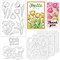 Stamps and Dies for Card Making, Mother's Day Tulip Stamps Die Cut Stencils Clear Stamps Set Layering PET Coloring Stencil